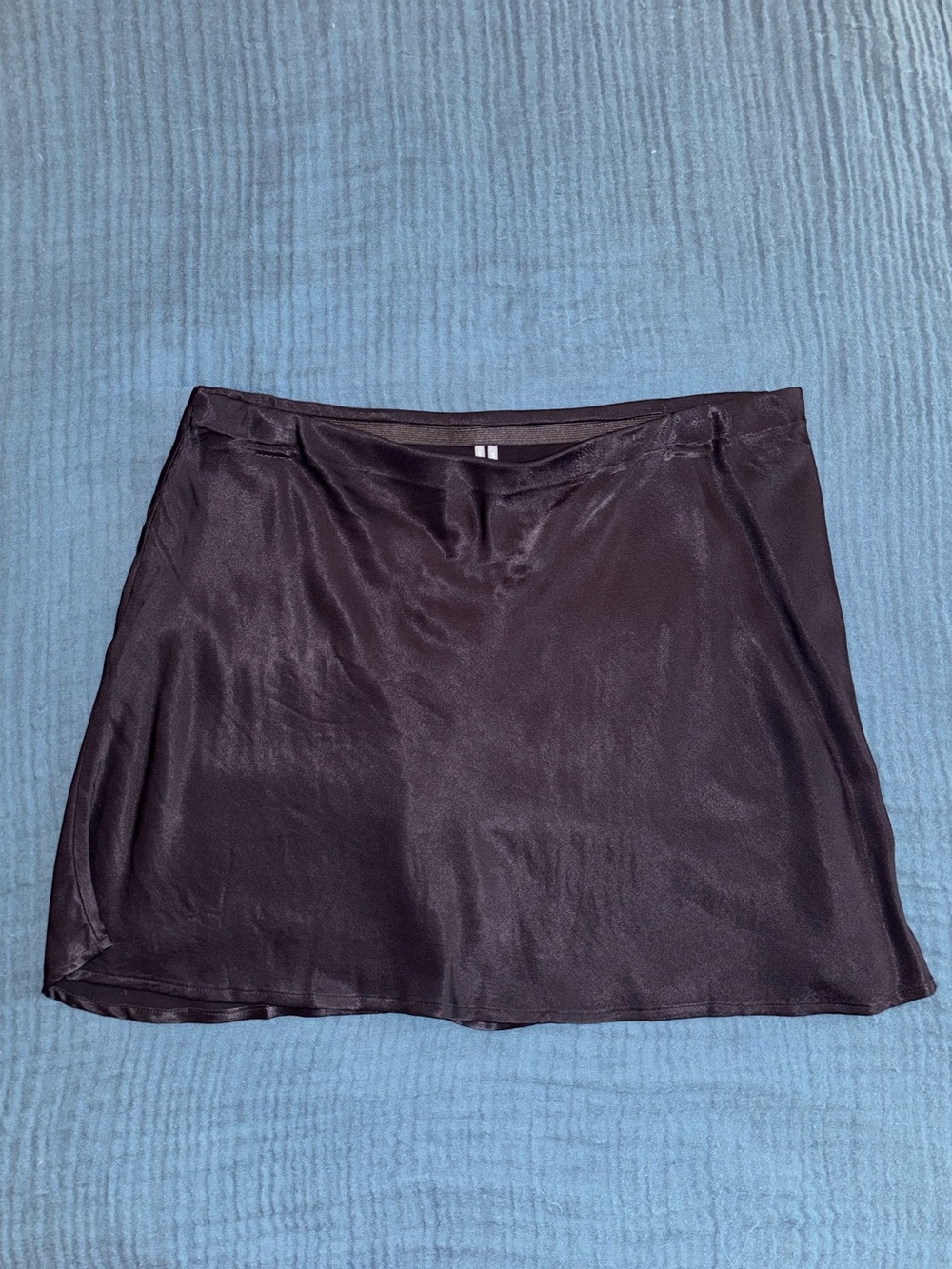 By Anthropologie Mini Slip Skirt - black - XL Petite